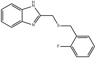 2-{[(2-fluorobenzyl)sulfanyl]methyl}-1H-benzimidazole 结构式