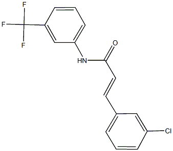 3-(3-chlorophenyl)-N-[3-(trifluoromethyl)phenyl]acrylamide 结构式
