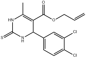 allyl 4-(3,4-dichlorophenyl)-6-methyl-2-thioxo-1,2,3,4-tetrahydro-5-pyrimidinecarboxylate 结构式
