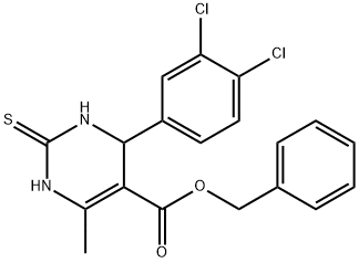 benzyl 4-(3,4-dichlorophenyl)-6-methyl-2-thioxo-1,2,3,4-tetrahydropyrimidine-5-carboxylate 结构式