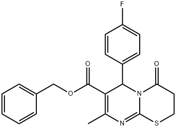 benzyl 6-(4-fluorophenyl)-8-methyl-4-oxo-3,4-dihydro-2H,6H-pyrimido[2,1-b][1,3]thiazine-7-carboxylate 结构式