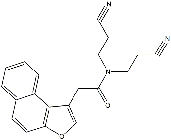 N,N-bis(2-cyanoethyl)-2-naphtho[2,1-b]furan-1-ylacetamide 结构式