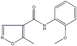 N-(2-methoxyphenyl)-5-methyl-4-isoxazolecarboxamide 结构式