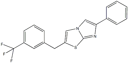 6-phenyl-2-[3-(trifluoromethyl)benzyl]imidazo[2,1-b][1,3]thiazole 结构式