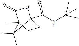 N-(tert-butyl)-4,7,7-trimethyl-3-oxo-2-oxabicyclo[2.2.1]heptane-1-carboxamide 结构式