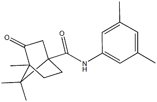 N-(3,5-dimethylphenyl)-4,7,7-trimethyl-3-oxobicyclo[2.2.1]heptane-1-carboxamide 结构式