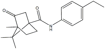 N-(4-ethylphenyl)-4,7,7-trimethyl-3-oxobicyclo[2.2.1]heptane-1-carboxamide 结构式