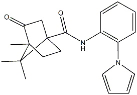 4,7,7-trimethyl-3-oxo-N-[2-(1H-pyrrol-1-yl)phenyl]bicyclo[2.2.1]heptane-1-carboxamide 结构式