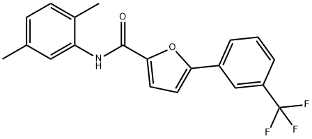 N-(2,5-dimethylphenyl)-5-[3-(trifluoromethyl)phenyl]-2-furamide 结构式