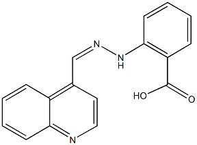 2-[2-(4-quinolinylmethylene)hydrazino]benzoic acid 结构式