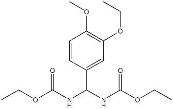 ethyl [(ethoxycarbonyl)amino](3-ethoxy-4-methoxyphenyl)methylcarbamate 结构式