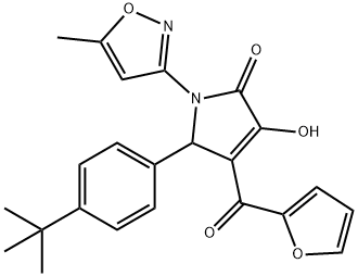 5-(4-tert-butylphenyl)-4-(2-furoyl)-3-hydroxy-1-(5-methyl-3-isoxazolyl)-1,5-dihydro-2H-pyrrol-2-one 结构式