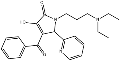 4-benzoyl-1-[3-(diethylamino)propyl]-3-hydroxy-5-(2-pyridinyl)-1,5-dihydro-2H-pyrrol-2-one 结构式