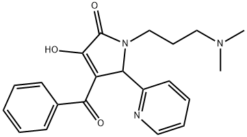 4-benzoyl-1-[3-(dimethylamino)propyl]-3-hydroxy-5-(2-pyridinyl)-1,5-dihydro-2H-pyrrol-2-one 结构式