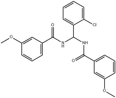 N-{(2-chlorophenyl)[(3-methoxybenzoyl)amino]methyl}-3-methoxybenzamide 结构式