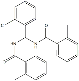 N-{(2-chlorophenyl)[(2-methylbenzoyl)amino]methyl}-2-methylbenzamide 结构式