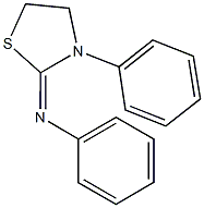 N-phenyl-N-(3-phenyl-1,3-thiazolidin-2-ylidene)amine 结构式