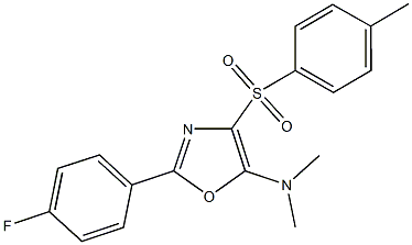 2-(4-fluorophenyl)-N,N-dimethyl-4-[(4-methylphenyl)sulfonyl]-1,3-oxazol-5-amine 结构式