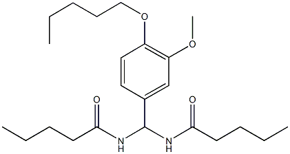 N-[[3-methoxy-4-(pentyloxy)phenyl](pentanoylamino)methyl]pentanamide 结构式
