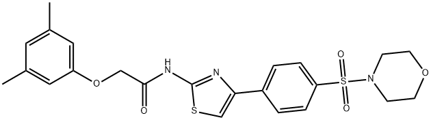 2-(3,5-dimethylphenoxy)-N-{4-[4-(4-morpholinylsulfonyl)phenyl]-1,3-thiazol-2-yl}acetamide 结构式