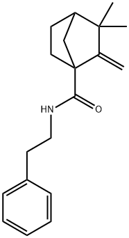 3,3-dimethyl-2-methylene-N-(2-phenylethyl)bicyclo[2.2.1]heptane-1-carboxamide 结构式