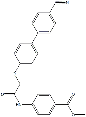 methyl 4-({[(4'-cyano[1,1'-biphenyl]-4-yl)oxy]acetyl}amino)benzoate 结构式