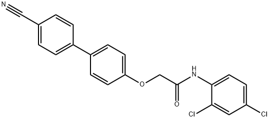 2-[(4'-cyano[1,1'-biphenyl]-4-yl)oxy]-N-(2,4-dichlorophenyl)acetamide 结构式