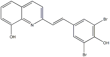 2-[2-(3,5-dibromo-4-hydroxyphenyl)vinyl]-8-quinolinol 结构式