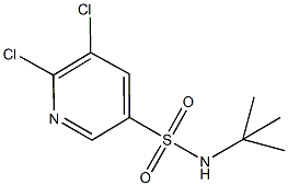 N-(tert-butyl)-5,6-dichloro-3-pyridinesulfonamide 结构式