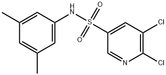 5,6-dichloro-N-(3,5-dimethylphenyl)-3-pyridinesulfonamide 结构式