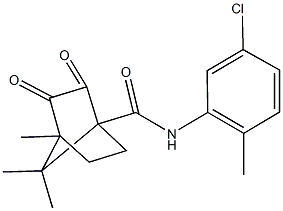 N-(5-chloro-2-methylphenyl)-4,7,7-trimethyl-2,3-dioxobicyclo[2.2.1]heptane-1-carboxamide 结构式