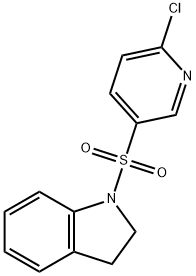 1-[(6-chloro-3-pyridinyl)sulfonyl]indoline 结构式