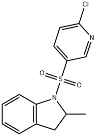 1-[(6-chloro-3-pyridinyl)sulfonyl]-2-methylindoline 结构式