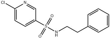 6-chloro-N-(2-phenylethyl)-3-pyridinesulfonamide 结构式