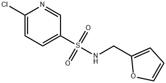 6-氯-N-(呋喃-2-基甲基)吡啶-3-磺酰胺 结构式