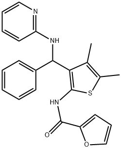 N-{4,5-dimethyl-3-[phenyl(2-pyridinylamino)methyl]-2-thienyl}-2-furamide 结构式