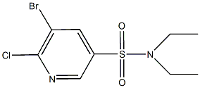 5-bromo-6-chloro-N,N-diethyl-3-pyridinesulfonamide 结构式