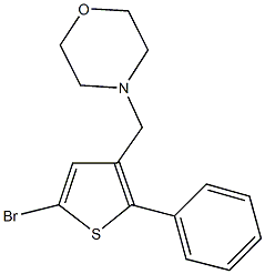 4-[(5-bromo-2-phenyl-3-thienyl)methyl]morpholine 结构式