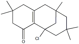 1-chloro-5,5,9,11,11-pentamethyltricyclo[7.3.1.0~2,7~]tridec-2(7)-en-3-one 结构式