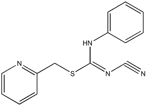 2-pyridinylmethyl N'-cyano-N-phenylimidothiocarbamate 结构式