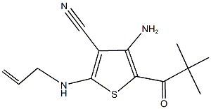 2-(allylamino)-4-amino-5-(2,2-dimethylpropanoyl)-3-thiophenecarbonitrile 结构式