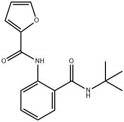 N-{2-[(tert-butylamino)carbonyl]phenyl}-2-furamide 结构式