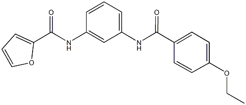 N-{3-[(4-ethoxybenzoyl)amino]phenyl}-2-furamide 结构式