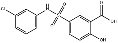 5-[(3-chloroanilino)sulfonyl]-2-hydroxybenzoic acid 结构式