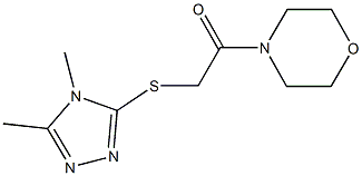 4,5-dimethyl-4H-1,2,4-triazol-3-yl 2-(4-morpholinyl)-2-oxoethyl sulfide 结构式