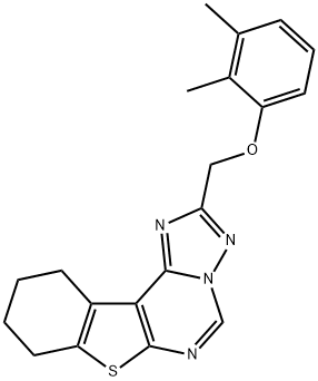 2,3-dimethylphenyl 8,9,10,11-tetrahydro[1]benzothieno[3,2-e][1,2,4]triazolo[1,5-c]pyrimidin-2-ylmethyl ether 结构式