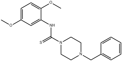 4-benzyl-N-(2,5-dimethoxyphenyl)-1-piperazinecarbothioamide 结构式