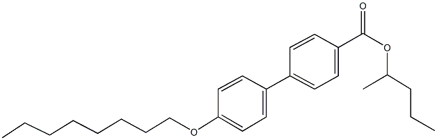 1-methylbutyl 4'-(octyloxy)[1,1'-biphenyl]-4-carboxylate 结构式