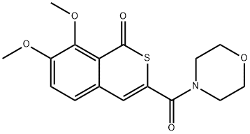 7,8-dimethoxy-3-(4-morpholinylcarbonyl)-1H-isothiochromen-1-one 结构式