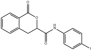 N-(4-iodophenyl)-1-oxo-3,4-dihydro-1H-isochromene-3-carboxamide 结构式